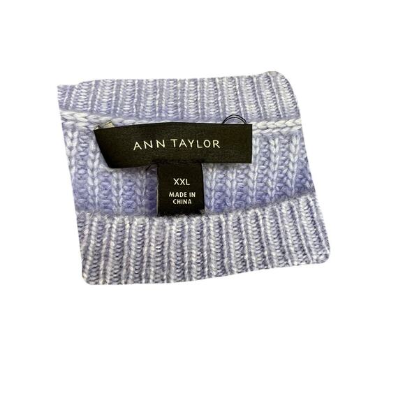 Ann Taylor Sweater with Ruffle Shoulder Detail Cornflower Blue XXL - Picture 3 of 3